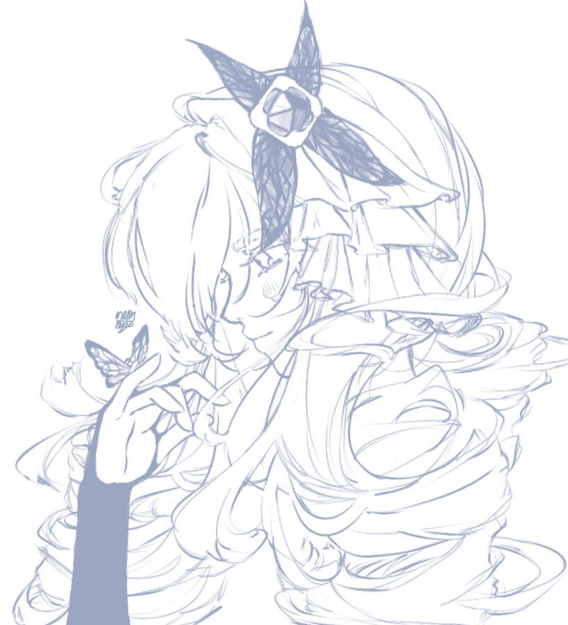 Landscape with a fairy